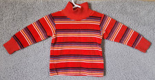 Vintage Carters Baby Size 12M Red Striped Turtleneck Long Sleeve Shirt USA Made