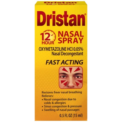 Dristan Nasal Decongestant Spray Oxymetazoline 0.05% 12HR Fast Relief 0.5 oz
