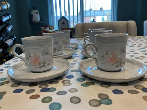 DENBY DAUPHINE SET OF 6 ESPRESSO CUPS & SAUCERS STONEWARE TABLEWARE - Picture 3 of 19