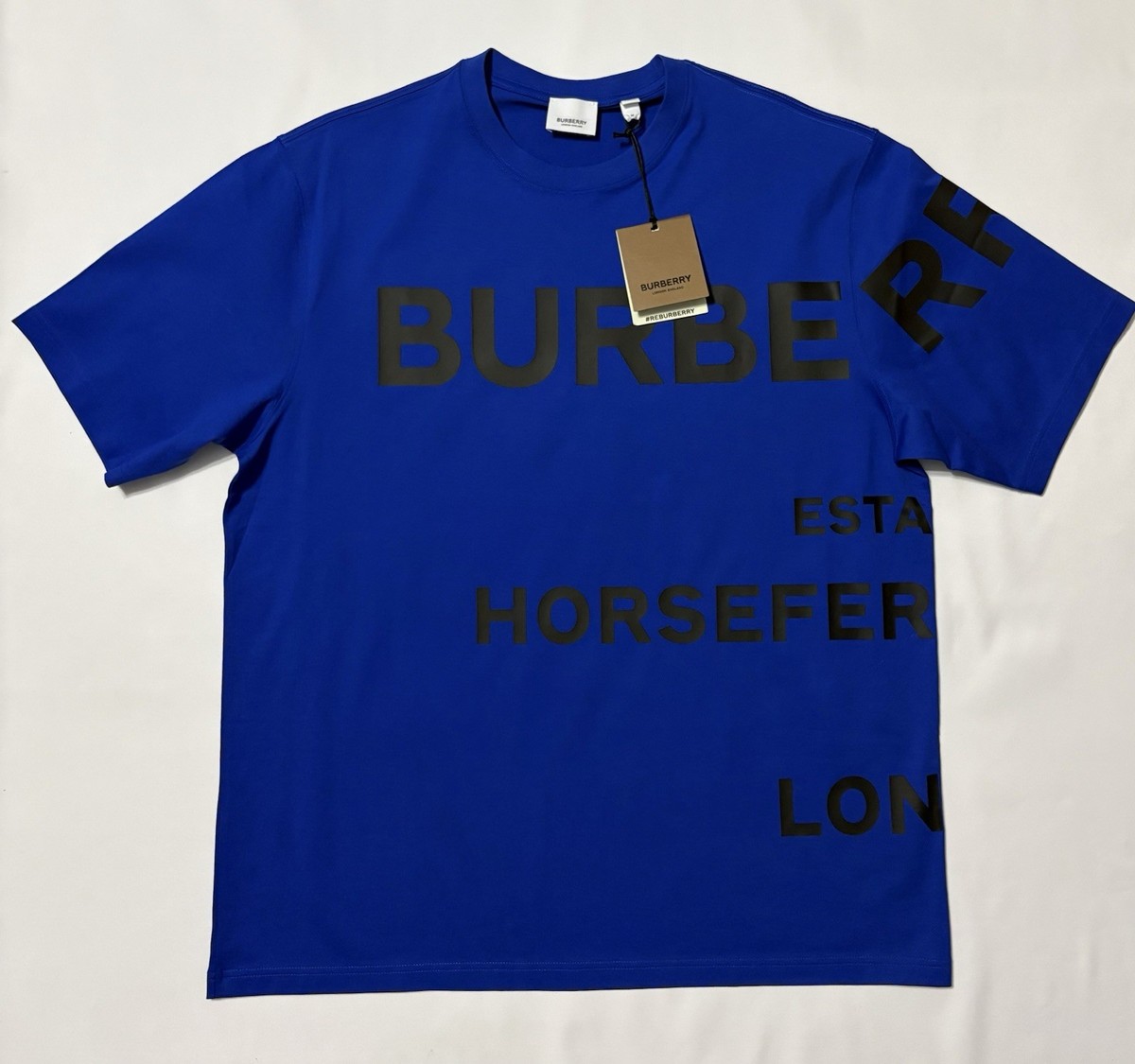 BURBERRY Tshirt Medium Dark Ocean Blue M New With Tags | eBay