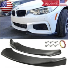 Front Bumper Lip Valance Spoiler Canard Chin Splitters Winglet Blade For     BMW