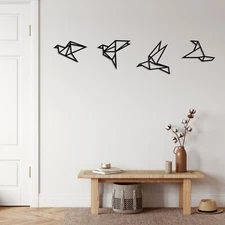 Geometric Birds Metal Wall Art, Metal Wall Decor, Wall Hangings, Wall Sculpture