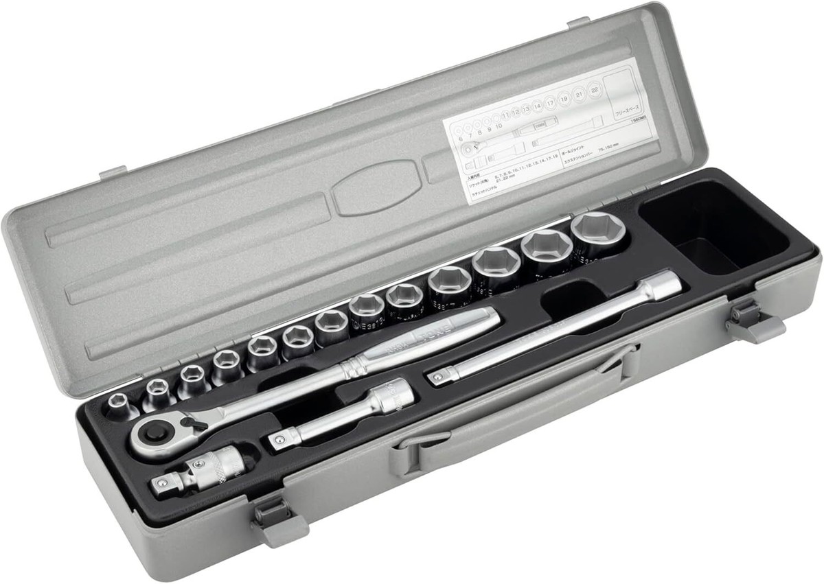 TONE　SOCKETWRENCHSET　1500M TONE Socket Wrench Set 1560MS 9.5mm 3/8