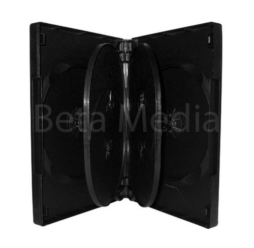 100 x Black 22mm ** HOLDS 6 Discs ** Quality CD / DVD Cover Cases - Bild 2 von 3