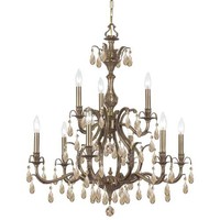 Crystorama Lighting Group 5569-ab-gt-mwp Dawson 9 Light 30 Wide 2 Tier Brass Ca on sale Crystorama Lighting Group 5569-ab-gt-mwp Dawson 9 Light 30 Wide 2 Tier Brass Ca on sale