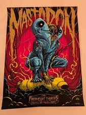 Mastodon May 8th 2022 Seattle Signed Poster Alex Pardee