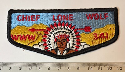 Vintage Chief Lone Wolf 341 S2 OA Lodge Adobe Walls Area Council Boy Scout WWW