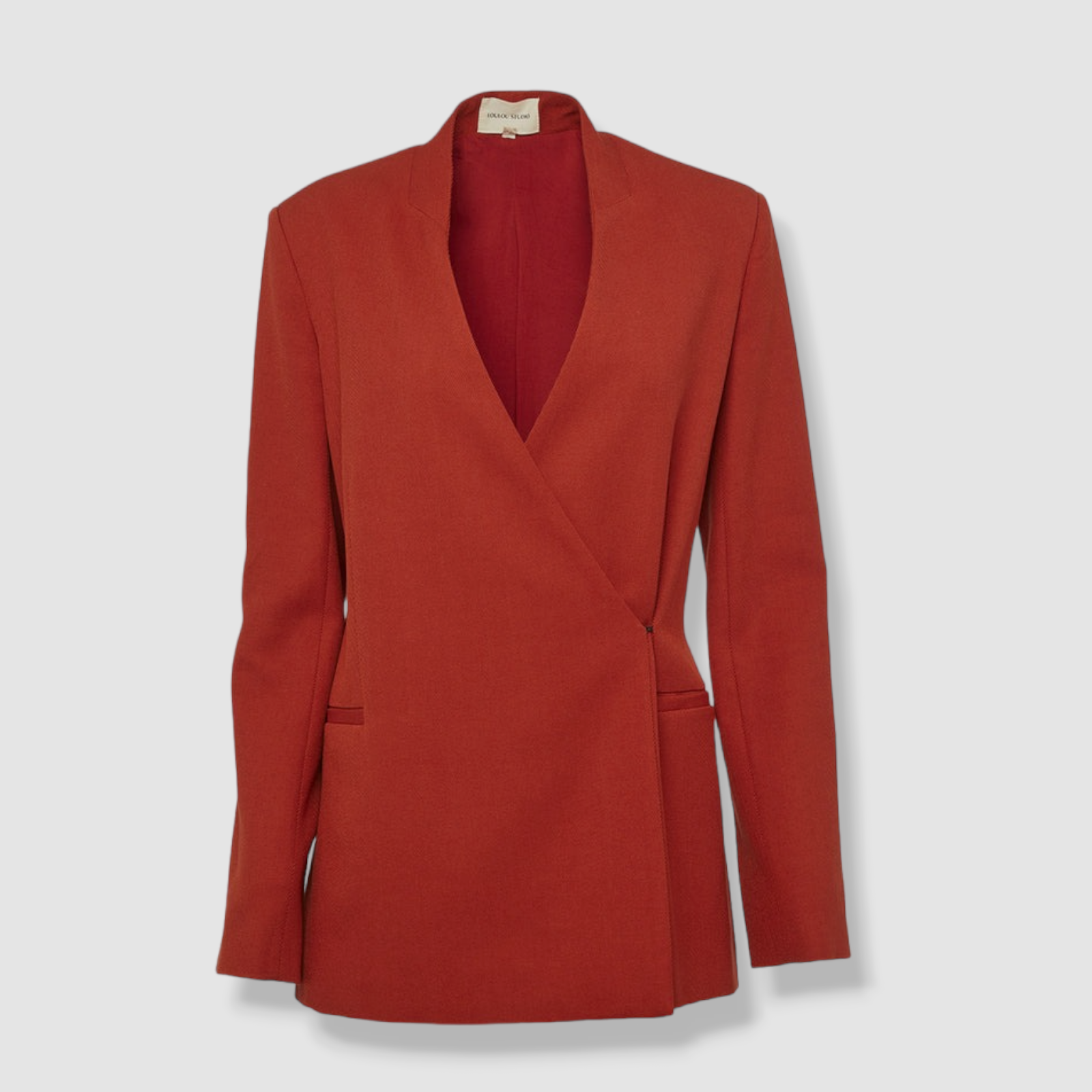 $480 Loulou Studio Women's Red Sandyato Stretch Blazer Size L