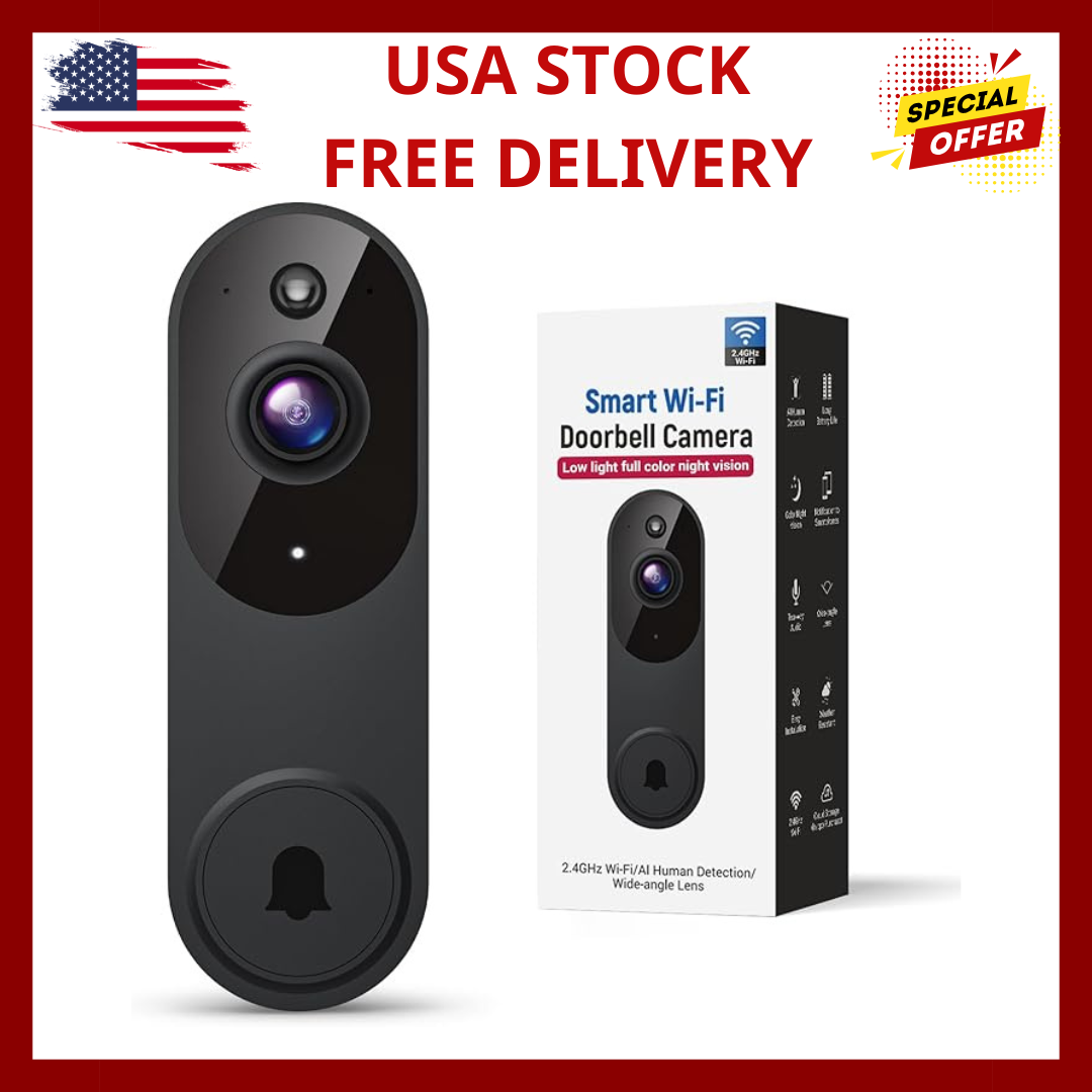 Video Doorbell HD Camera WI-FI Night Vision Motion Detection Wireless-image