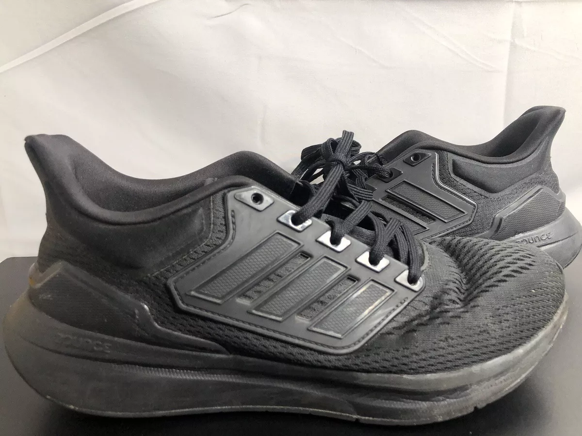 Mens black adidas top running shoes size 9