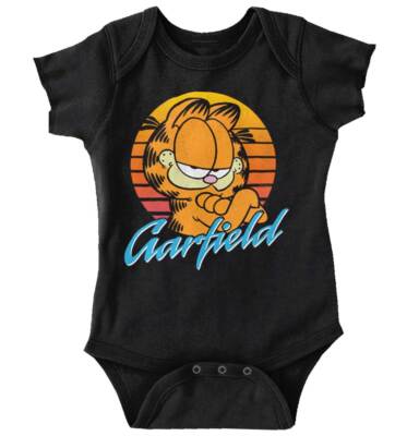 Vintage Retro Garfield Cartoon Cat Baby Romper Boys or Girls