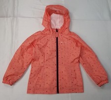 QUECHUA KIDS 5 YEARS GIRLS BOYS ORANGE WATERPROOF LIGHTWEIGHT JACKET WITH HOOD