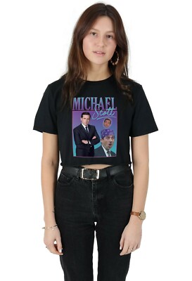Michael Scott Hommage bauchfreies Oberteil lustig UK Hommage Geschenk TV-Ikone Legende Büro