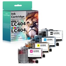 4 Pack High Yield LC404 Ink For Brother MFC-J1205W MFC-J1215W MFC-J1205W XL Ink