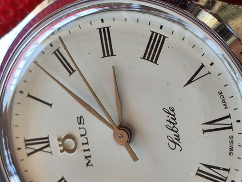Rare Vintage MILUS 31.5mm 17 jewels Manual Wind Mens Watch _3753 - Picture 4 of 14