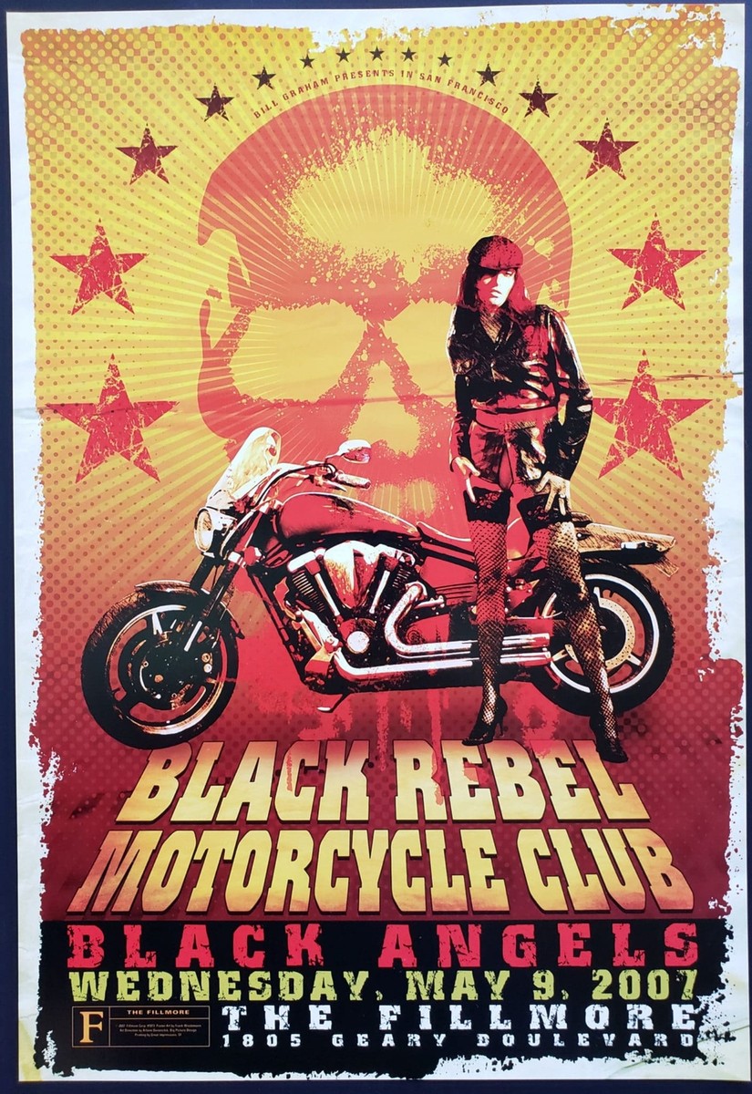 Black Rebel Motorcycle Club Concert Poster 2007 F-873 Fillmore | eBay