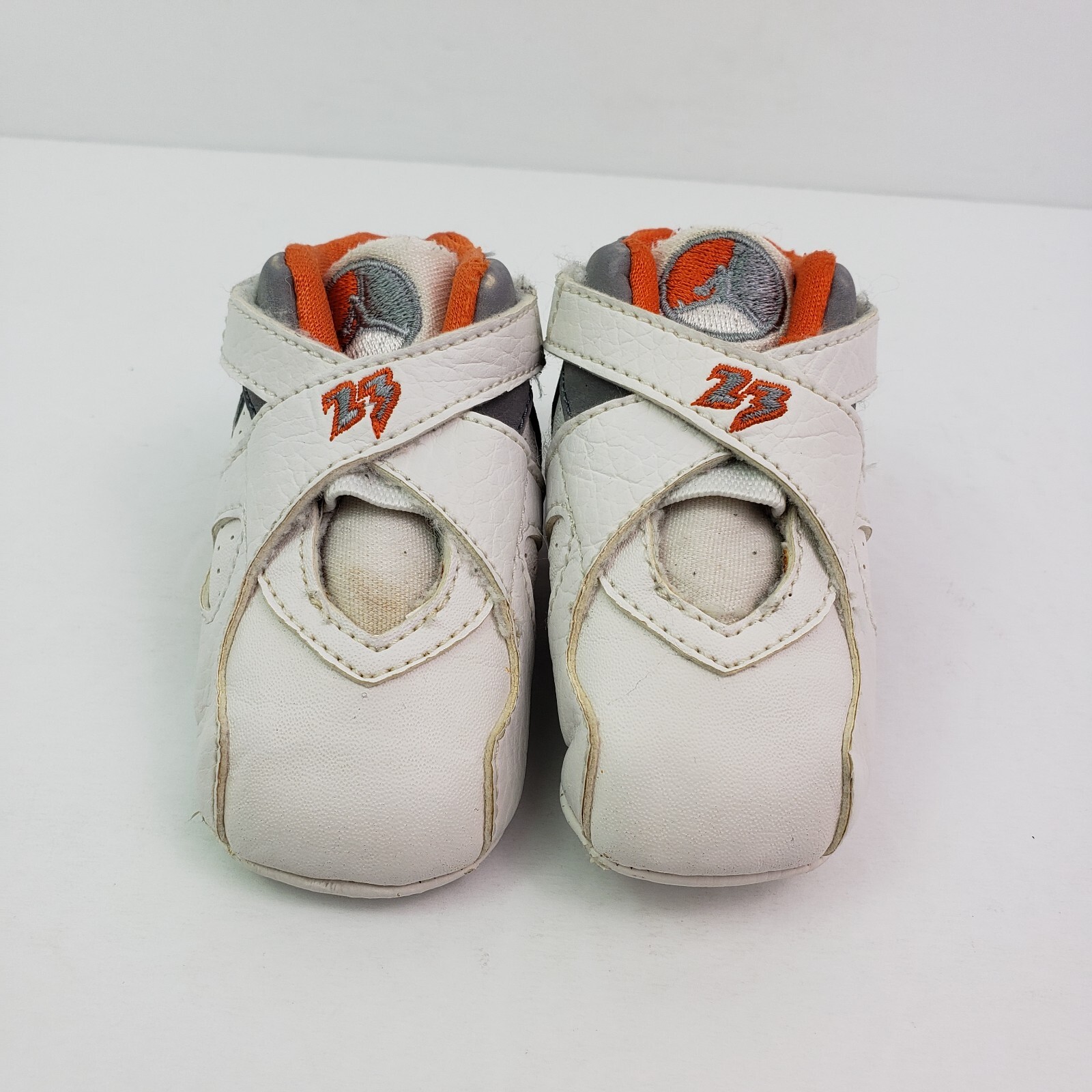 PONY Scarpe culla Nike Air Jordan Retro 8 bambino taglia 3c bianco grigio arancione