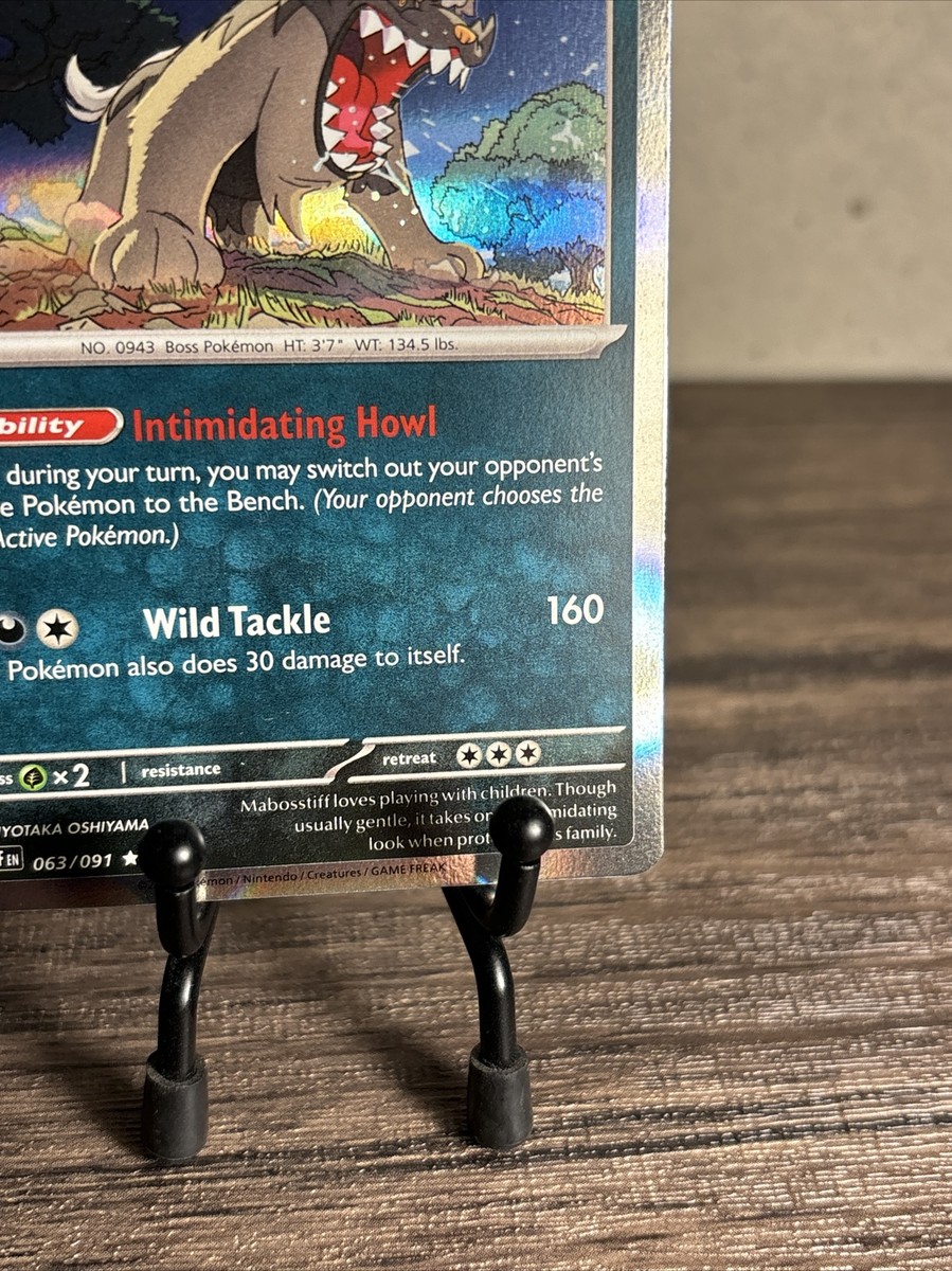 hana　062、063、091、048 Pokémon TCG Mabosstiff Paldean Fates 063/091 Reverse Holo