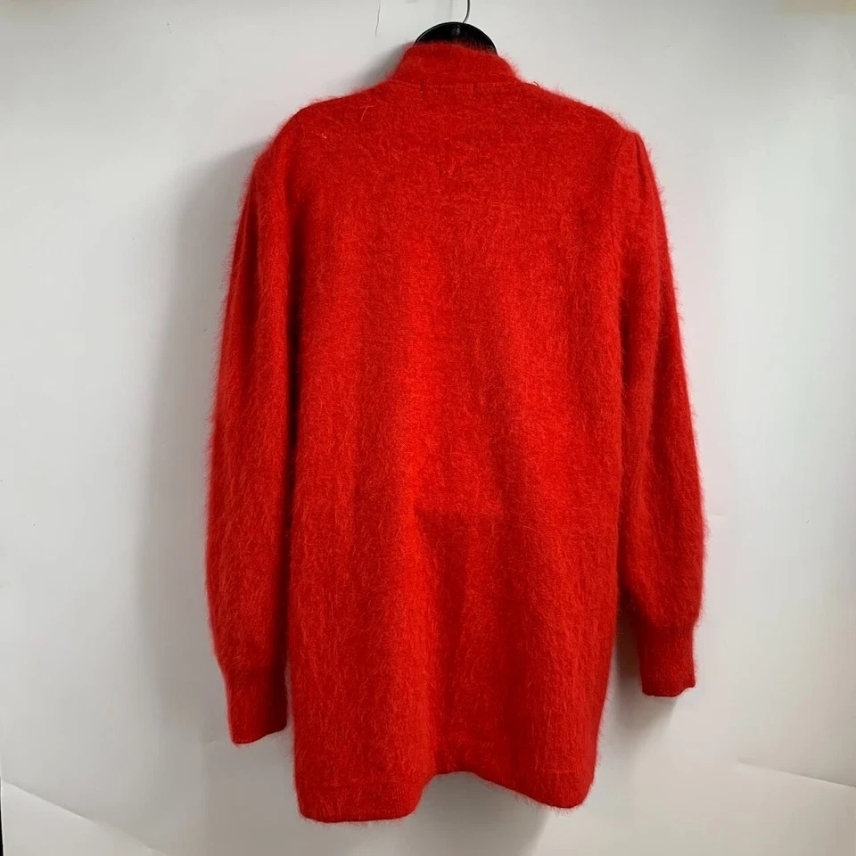 Cárdigan Cavalini Para Mujer Vintage Lana Angora Frente Abierto Largo Medio Talla L Foto 2 de 4