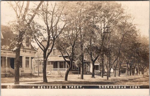 Shenandoah, IA Iowa Anfang 1900 RPPC Postkarte Straßenszene J15