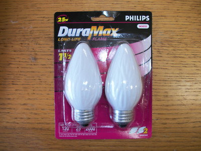 PHILIPS DURA MAX FLAME  BC25F15/W/LL 120VOLT  PACK OF 2