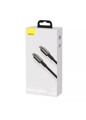 Baseus Type-C-Type-C cable Tungsten Gold Fast charging data 100W 20V/5A 2m Black