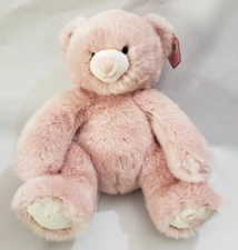 F•A•O Schwarz Pink Silver Glitter Sparkle Sitting Teddy Bear Plush 