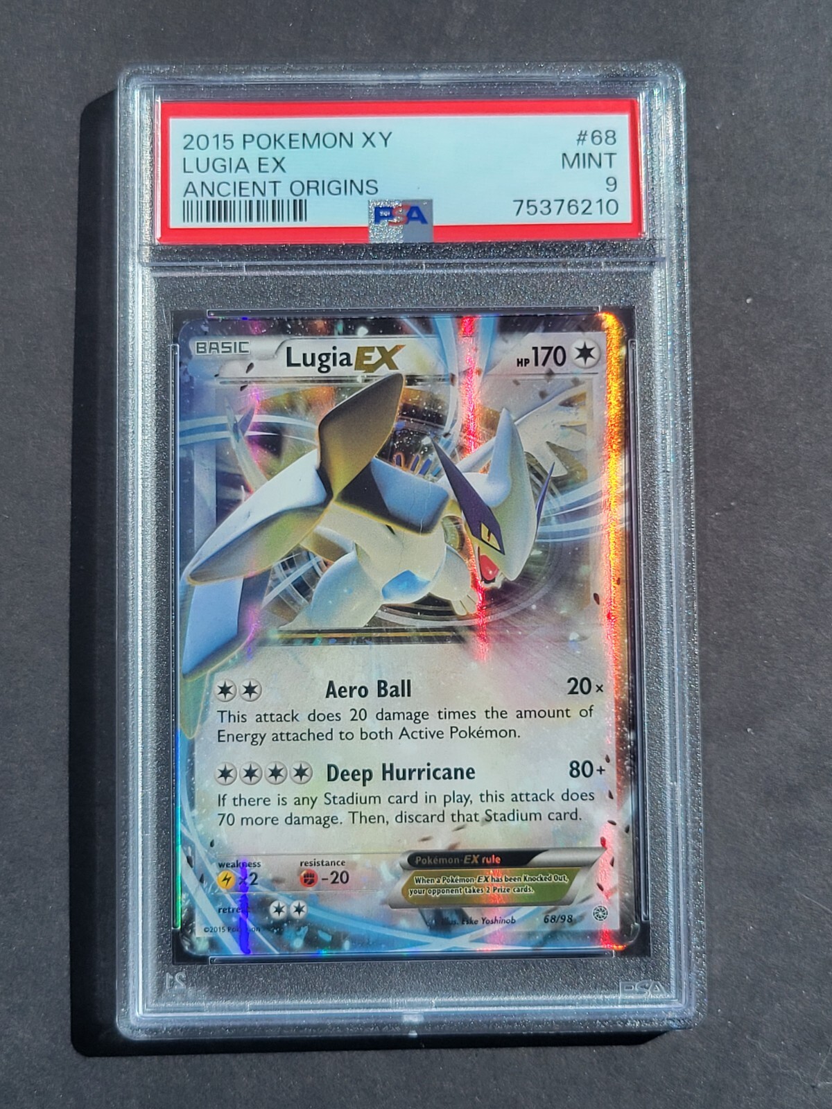 Pokemon PSA 9 LUGIA EX 68/98 - XY ANCIENT ORIGINS HOLO - MINT