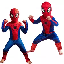 Kids SpiderMan Cosplay Costume Boys Tobey Maguire Outfit Jumpsuit Clothes 3-7Age