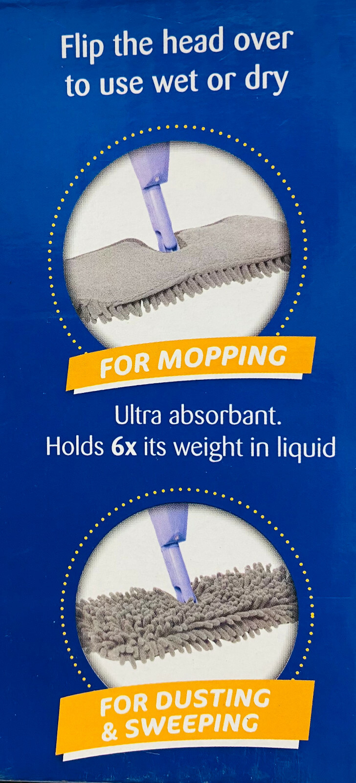 Aqua Jet Duo Mop DualSided Microfibre Mop With BuiltIn Spray Bottle