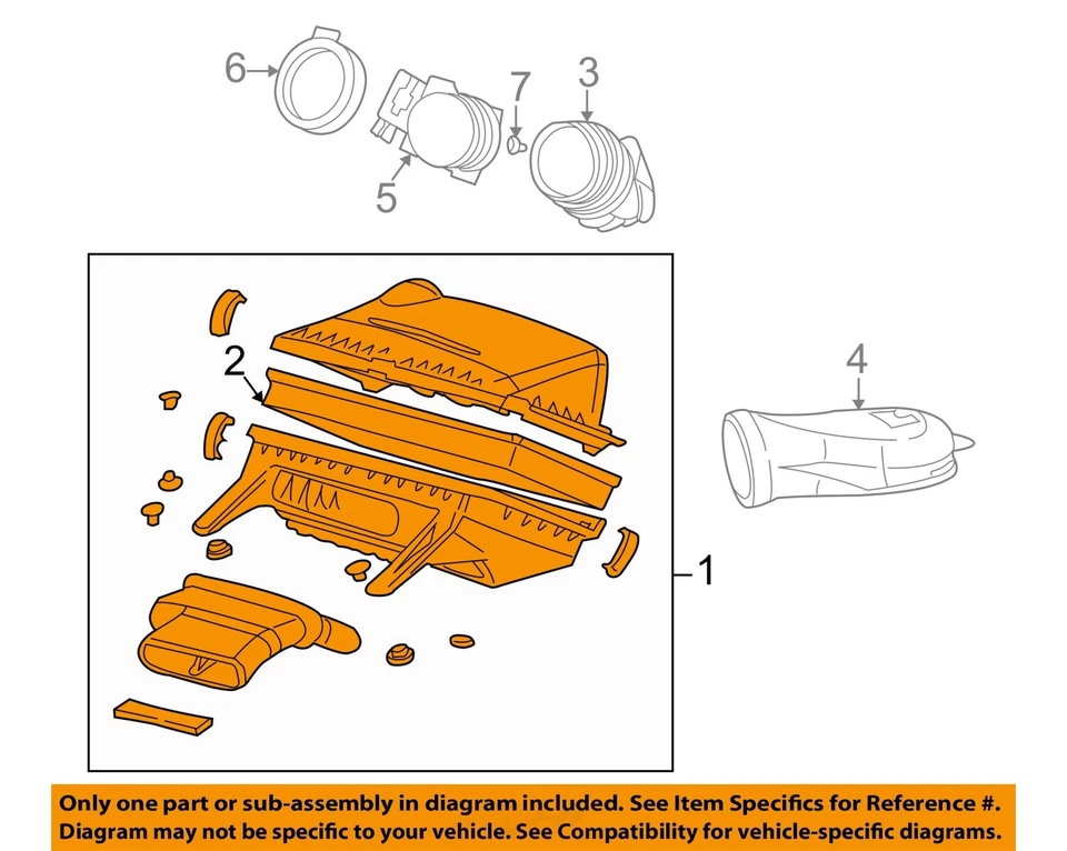 Conjunto de filtro de aire usado se adapta a: camioneta Chevrolet Express 3500 2001 5,7 grado A Foto 3 de 4