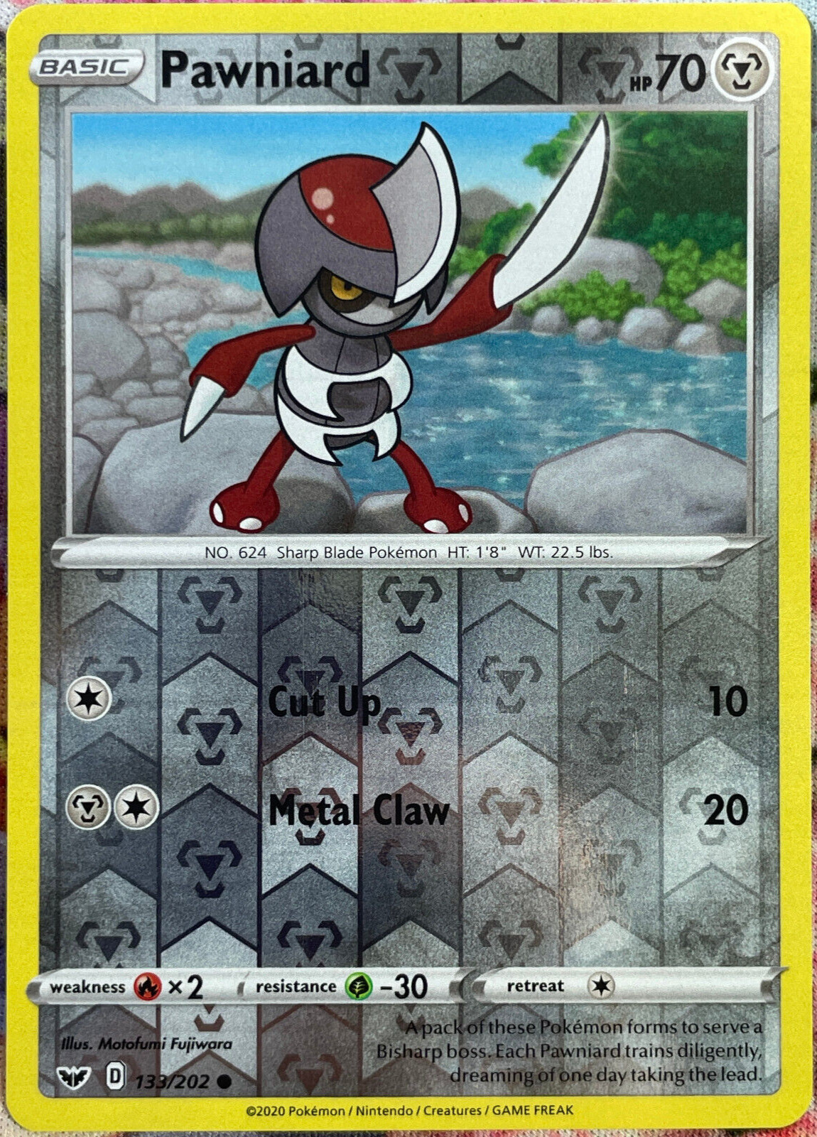 Pawniard Reverse Holo - 133/202 - Sword & Shield Base Pokemon 2020