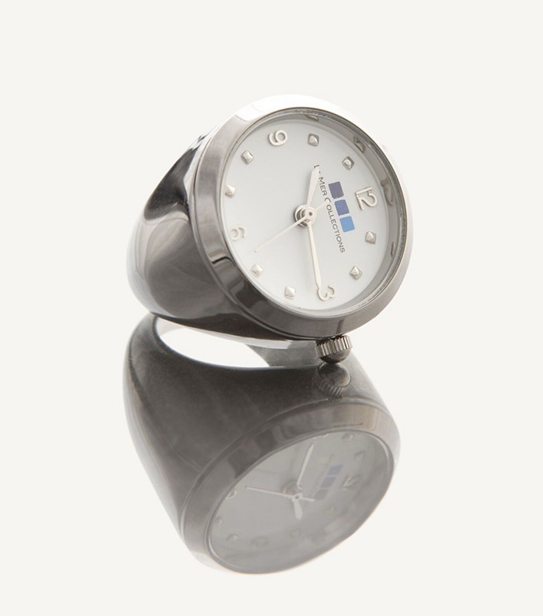 Vintage La Mer Collections ring Watch Size 7 IP silver  display picture 1