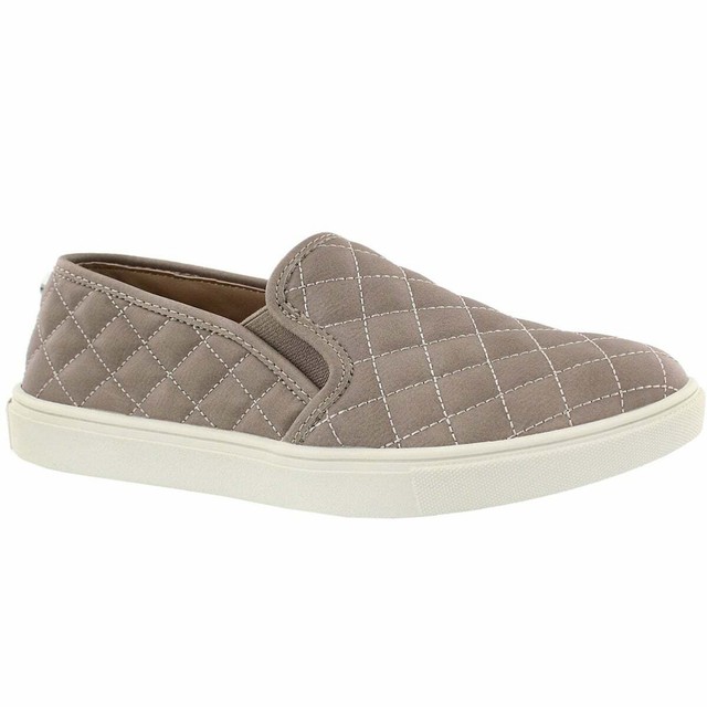 grey steve madden slip ons