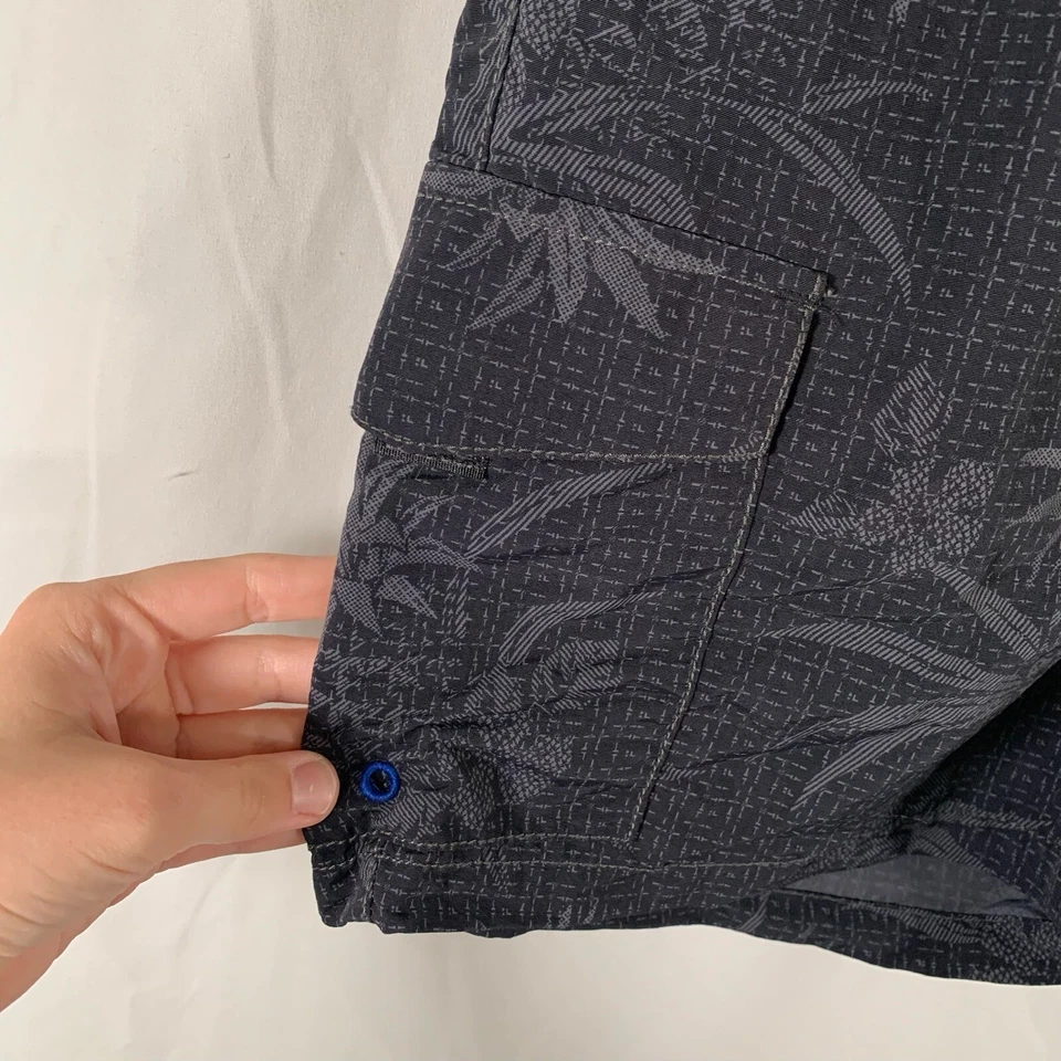 Bañador Tommy Bahama Para Hombre Gris Medio Floral Hawaiano Forrado con Cordón Foto 4 de 4