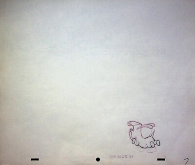 Dixieland Droopy 1954 Hand-Drawn DROOPY Production Pencil MGM Cartoons