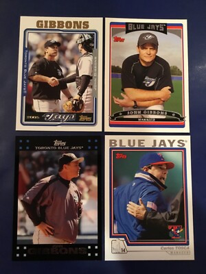 2005 2006 2007 Topps #296 #252 #589 John Gibbons Lot 4 Blue Jays w Tosca 2004