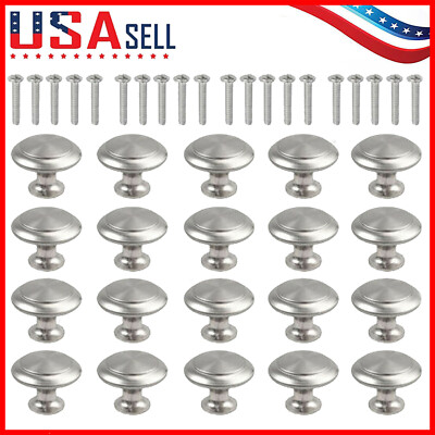 20PCS Cabinet Knobs Drawer Pulls Door Handles Kitchen Hardware Brushed Nickel