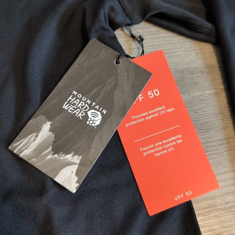 NUEVO CON ETIQUETAS Mountain Hardwear Mujeres Wicked Tech Camisa Manga Larga M Negra Capa Base NUEVA Foto 3 de 4