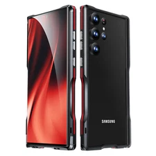 For Samsung S25 S24 S23 S22 S21 Ultra / Edge LUPHIE Shockproof Metal Bumper Case