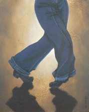 Nikki Morris - Crackle Paste/ Acrylic - "Shake a Tail Feather" Northern Soul/Art