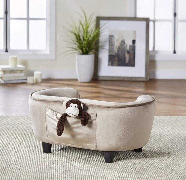Enchanted Home Pet Coco Beige Pet Sofa 26.5" x 16 x 11" - Image 4 of 4