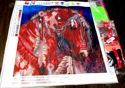 Brown Horse Decked Out 5D Round Diamond Cross Stitch Painting Kit - NIP (#151)