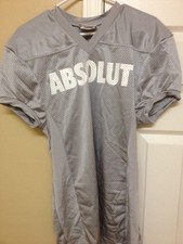 Camiseta de fútbol de malla Absolut Vodka rara para damas-Hiram Wreckers #10-USADA EN EXCELENTE ESTADO-Envío gratuito