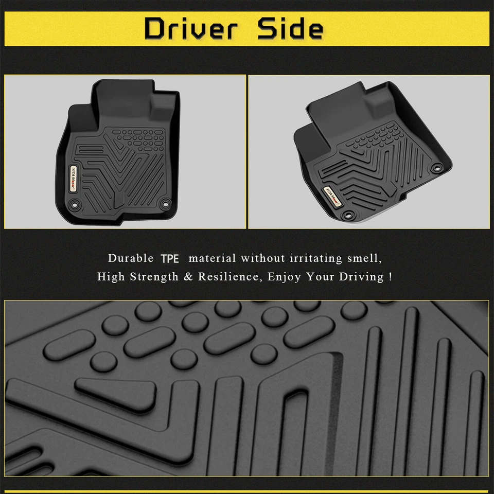 Floor Mats for 2017- 2022 Honda CR-V CRV All Weather Anti-Slip TPE Floor Liners Foto 3 de 4