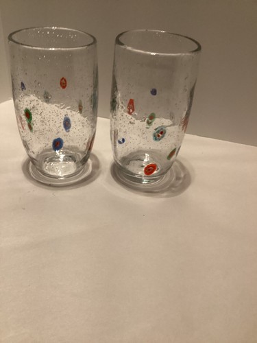 2 Stück - Millefiori Trinkgläser Bubble Art Glas Becher. 5,5" - Bild 20 von 22