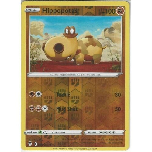 Hippopotas 084/203 - SWSH - Evolving Skies - Reverse Holo  - Picture 1 of 2