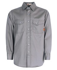Flame Resistant Men Work Shirt 6.5oz 100 Cotton Button Down PreWashed