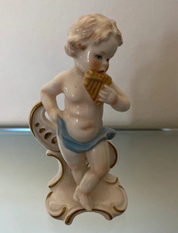 Angelot Goebel Numéroté Jouant de la flûte de pan - Photo 1/4