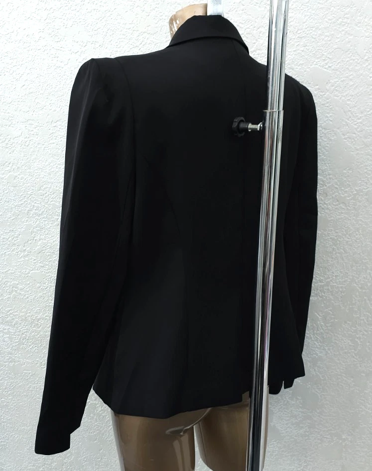 Quiz Blazer Sequin Embellished Black Jacket Size 14 Satin Evening - Image 3 of 4